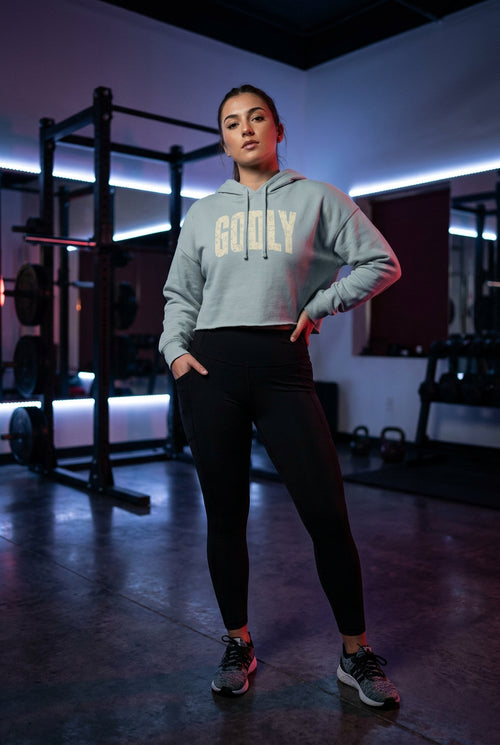 Ladies Live Well Godly Lightweight Crop Hoodie