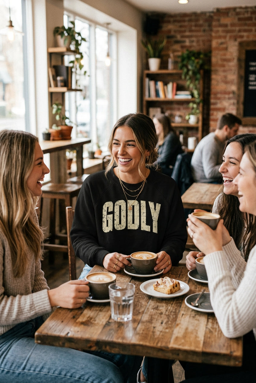 Ladies Live Well Godly Raglan Pullover Fleece Sweatshirt