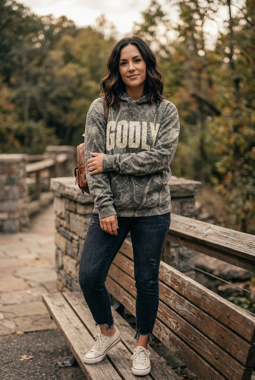 Live Well Godly Deadwood Tree Camo Heavyweight Hoodie